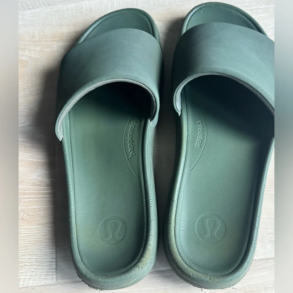 lululemon athletica mens greens slide sandals